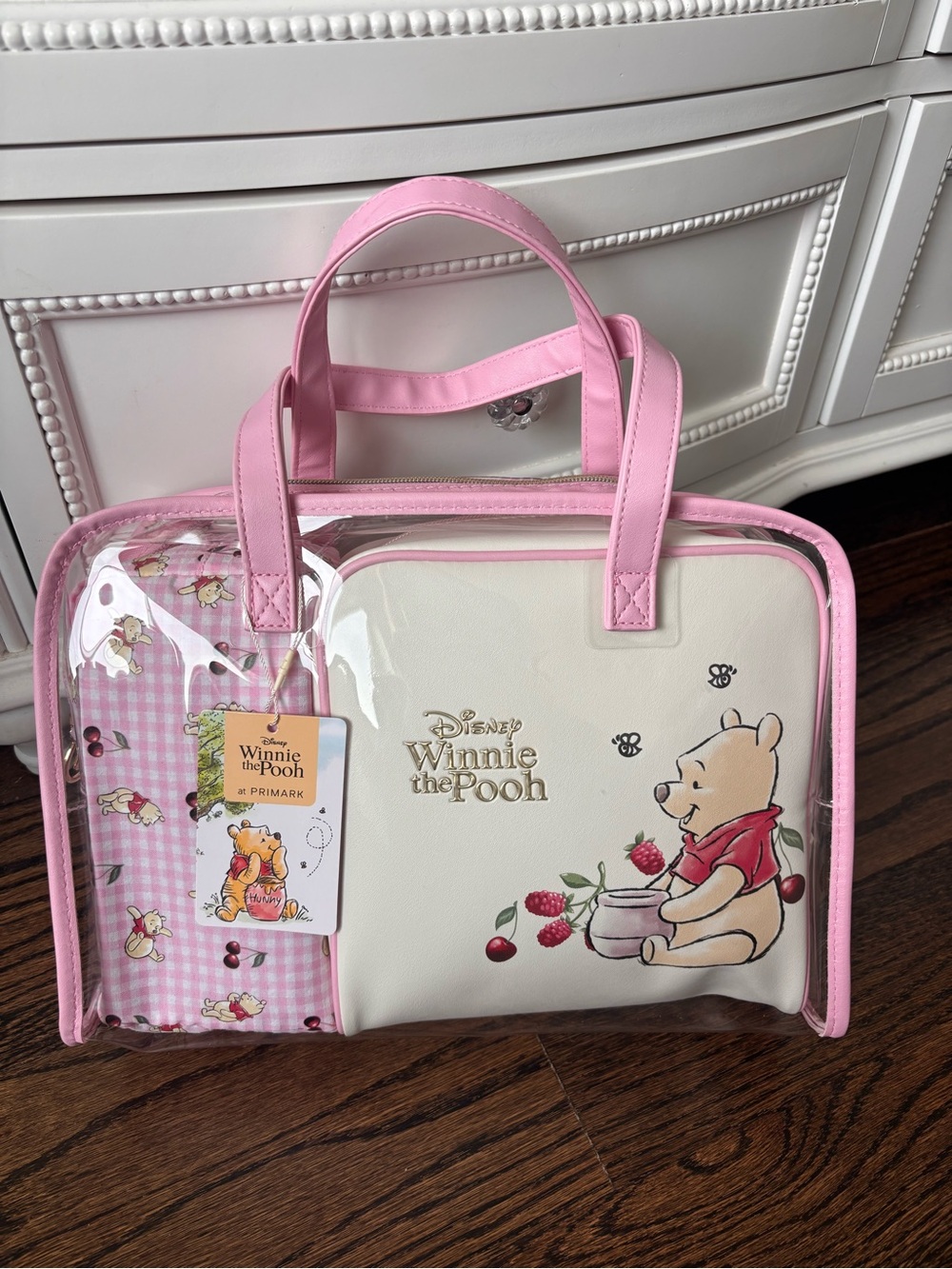Disney Winnie The Pooh 3 Piece Cosmetic Travel Bag Set Makeup Bags Brand New